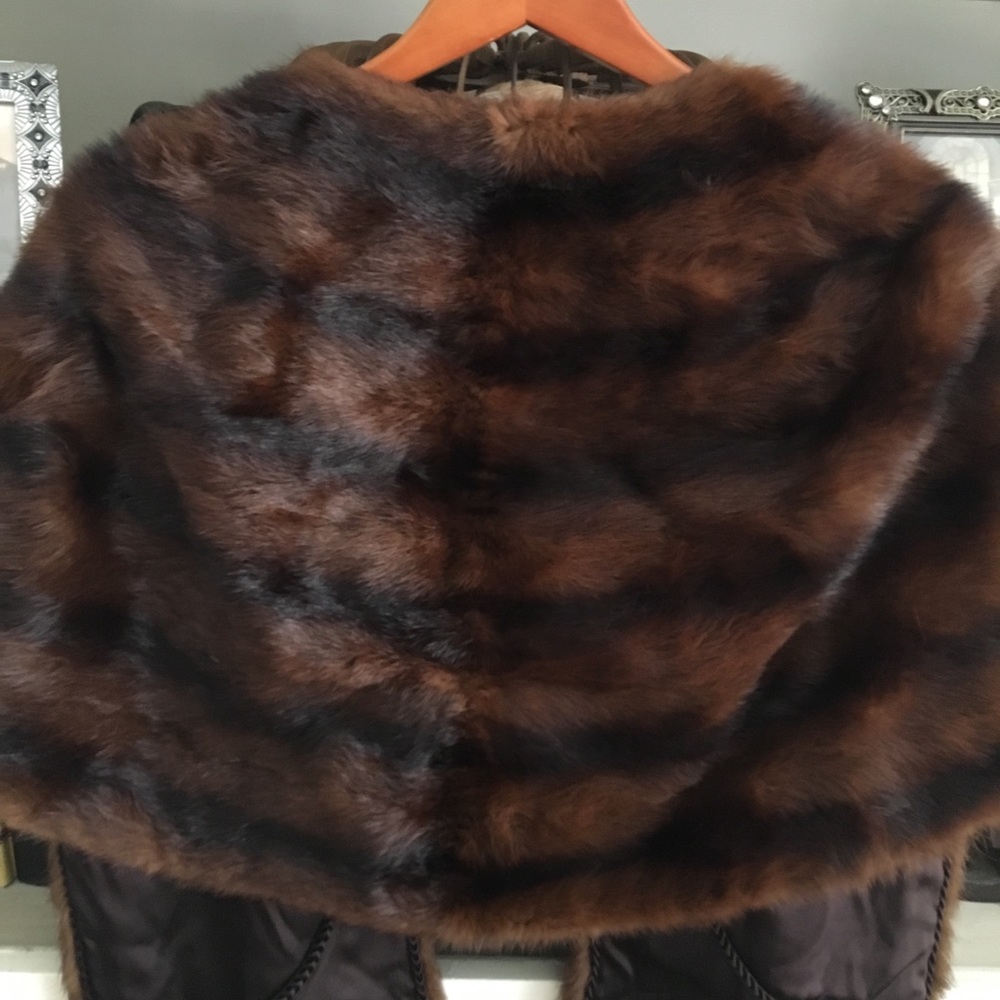 Vintage 1950’s Siberian Fur Store Mink Stole/Shaw - Picture 2 of 8